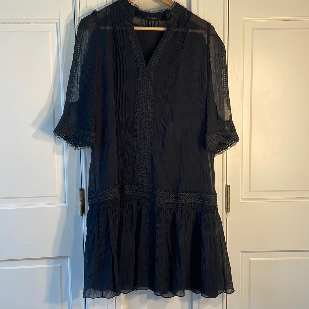 Designer Kobi Halperin black cold shoulder dress